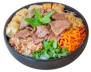 Plat asiatique Bobun Boeuf nem carotte