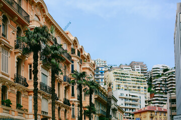 Fototapeta na wymiar Luxurious residential area in wealthy Monaco city