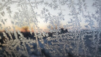 frost on car window
