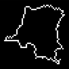 Fototapeta premium Pixel map of Kinshasa. Vector illustration.
