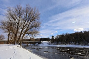 winter landscape with snow covered trees