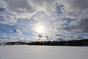 snow covered mountains