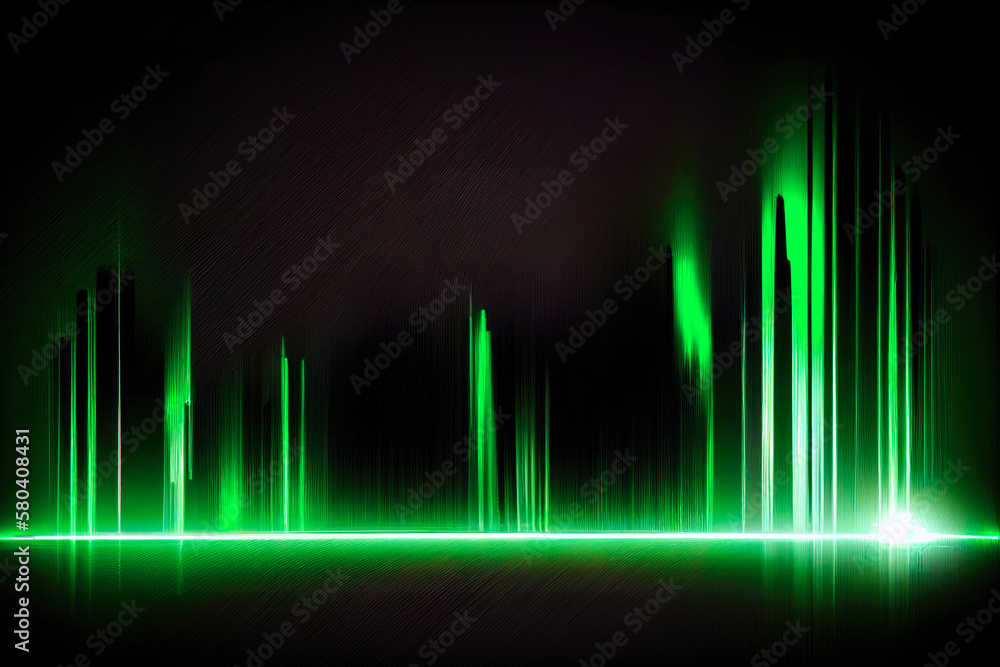 Poster futuristic techno sci-fi background with glowing lines. neon light effect, ai generation
