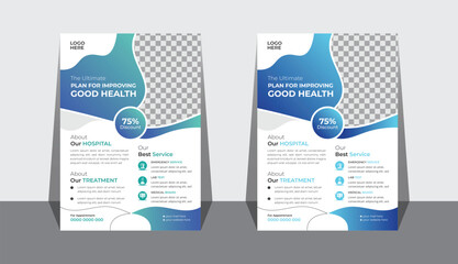 Creative Medicare Flyer Design for Medical Service With Discount Tag , Creative Headline.