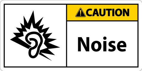 Caution Noise Symbol Sign On White Background