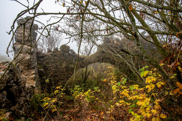 Fototapeta premium 2022 10 23 Durlo ruins in the fog 1