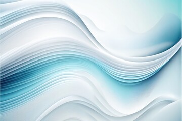 Fototapeta premium Abstract blue and white curve line wave background. Generative AI illustration.