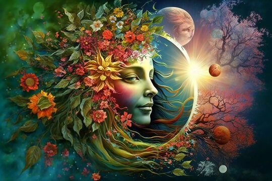 Picture Of Spring Equinox, Spring Equinox Picture, Generative Ai