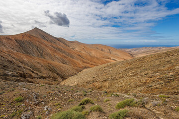 View of the Fuerteventura landscape from the Mirador Astronomico viewpoint