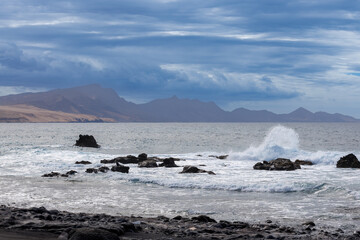Lava coast of Fuerteventura, Canary Island