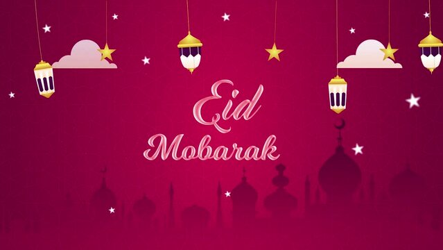 Eid Mubarak, Festival Decorative Greeting Background, Eid Mubarak, Eid Video, Eid Banner, Eid Festival Free Video
