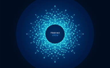 futuristic abstract background. Server, internet, speed. Futuristic tunnel HUD. Motion graphics for an abstract data center .vector illustration ,eps10,wireframe,dark background
