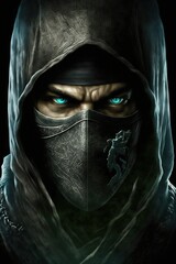 Naklejka premium ninja warrior portrait