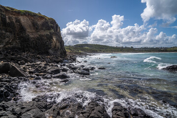 rocky coast of the sea