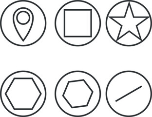 Location symbol. Pin icon in flat style. Pointer icon. Location symbol. GPS location symbol. Flat design style. Vector illustration