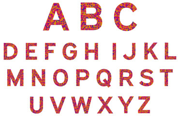 Vector alphabet mosaic font.
