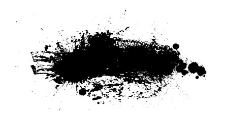 Black blot on white. Vector illustration