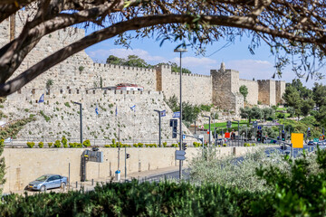 Fototapeta premium Beautiful view of Jaffa Gate in Jerusalem