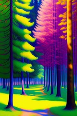 the colorful forest