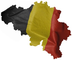 Drapeau/carte de la Belgique