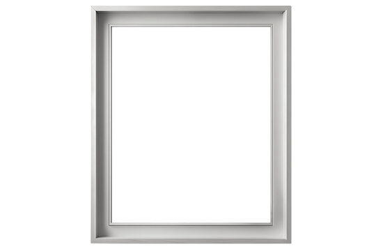 White painted narrow wooden picture frame.