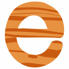 Letter e english alphabet tree background.