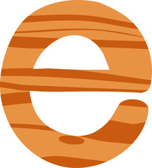 Letter e english alphabet tree background.