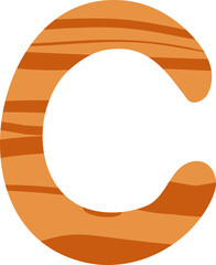 Letter C english alphabet tree background.