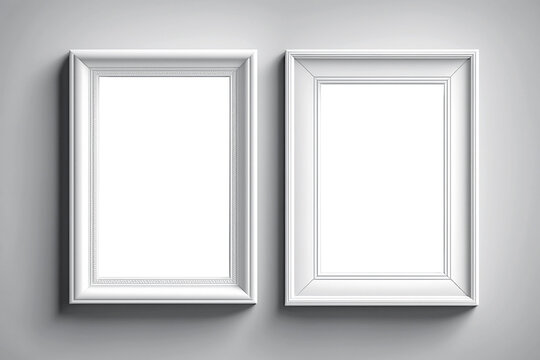 Photo picture frames on wall.