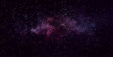Fototapeta na wymiar Cosmic illustration. Stippling space background with stars