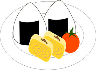 卵焼きとおにぎり