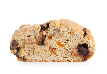 Delicious biscotti cookie isolated on white background
