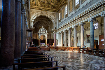 Basilica di San Crisogono, baroque styled church in Trastevere, Rome