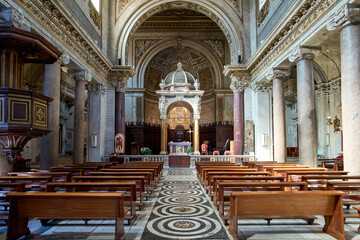 Basilica di San Crisogono, baroque styled church in Trastevere, Rome