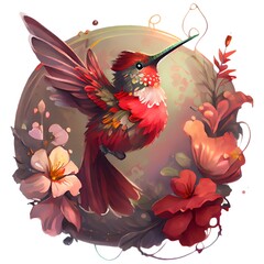 Cute animal Bird watercolor 