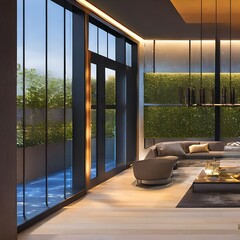 A modern house with a elegant and luxurious interior design 1_SwinIRGenerative AI