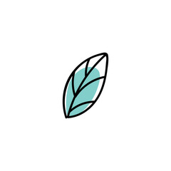 leaf icon sing isolated