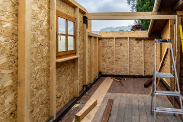Construction of a wooden garden house