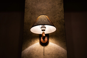 Classic wall lamp, luxury lamp with lampshade.