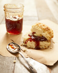 Southern-Biscuit-Dressed-with-jam-butter