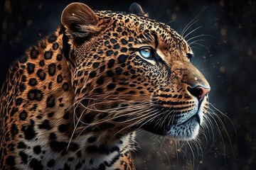 Fototapeta na wymiar Leopard. Generative AI