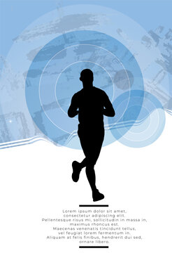 Young fitness runner - vector illustration