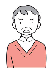 怒る・困る・ナーバスな中年男性　上半身