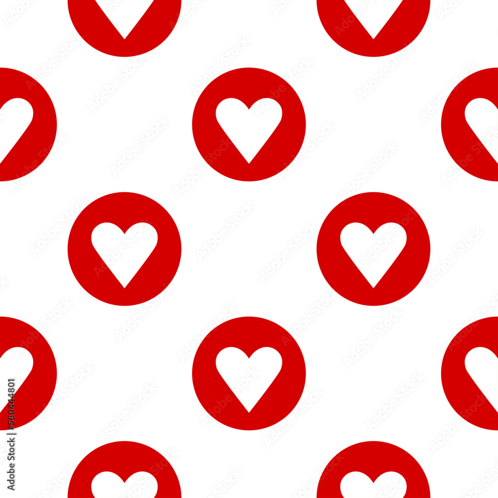 Aufkleber seamless texture pattern with heart icon symbol. vector image.