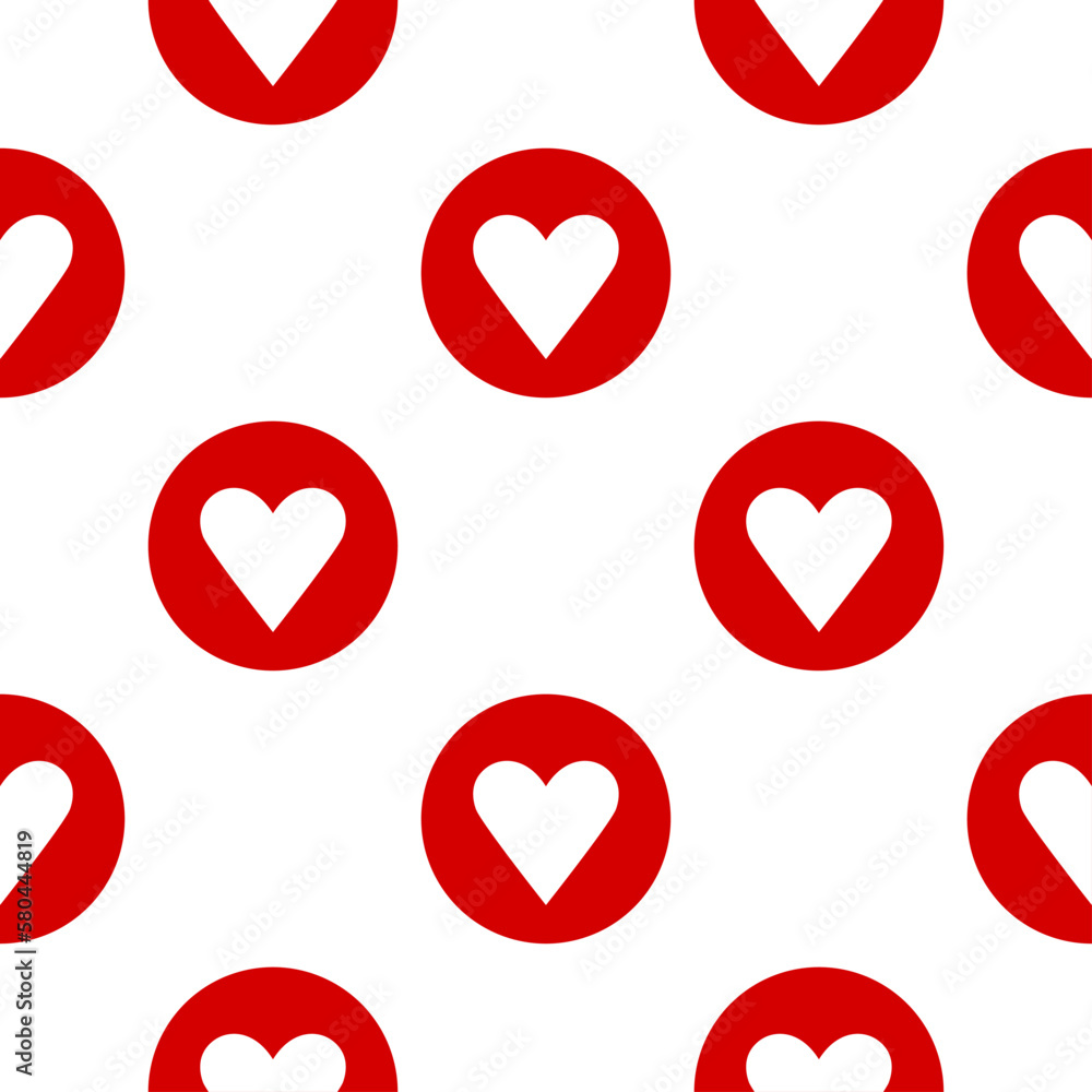 Aufkleber seamless texture pattern with heart icon symbol. vector image.