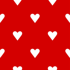 Seamless Texture Pattern with Heart Icon Symbol. Vector Image.