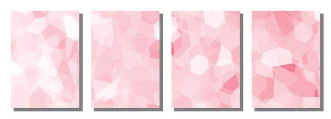 Abstract polygon background. Set background.