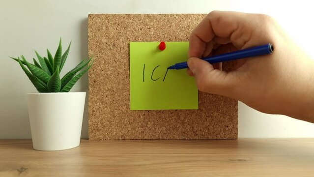 I can self motivational text handwritten on paper note. Business motivation, career, success concept