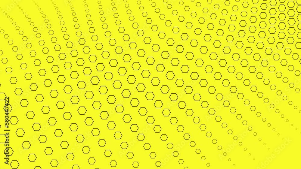 Aufkleber abstract geometric yellow background with black geometric shapes as pattern in motion. background mi
