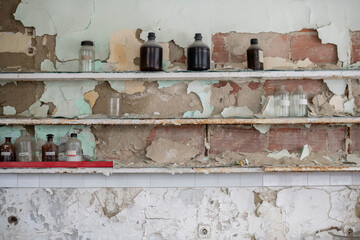 Old abandoned post-Soviet coal power plant in Hungary near Budapest